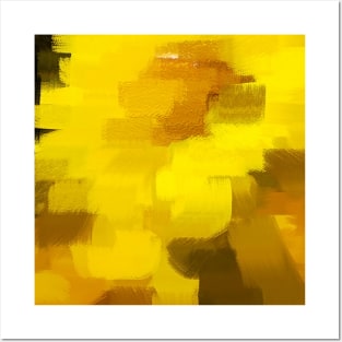 Abstract Yellow Daisy Posters and Art